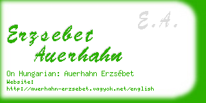 erzsebet auerhahn business card
